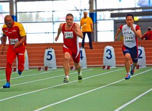 Dr. Derick Phan in a track race