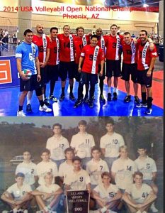 Dr. Derick Phan's varisty volley ball team and competing in the 2014 open national championships